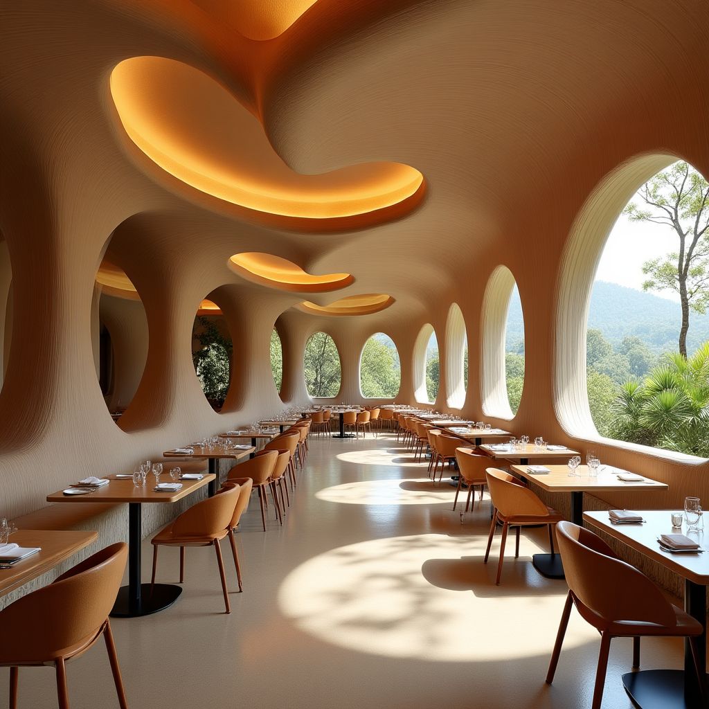 Restaurante con diseño biomimético