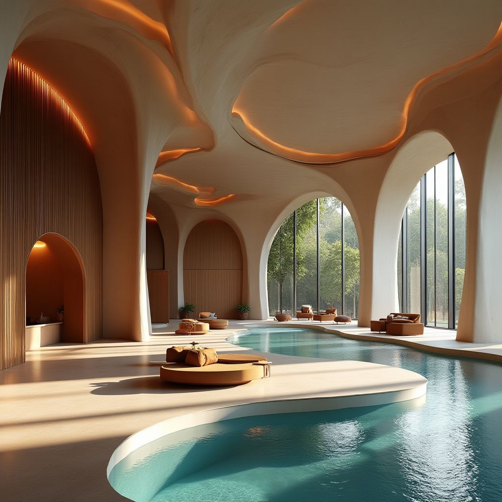 Hotel boutique con elementos naturales