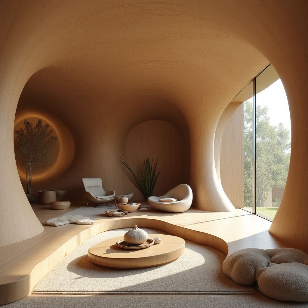 Diseño biomorfico para interiores